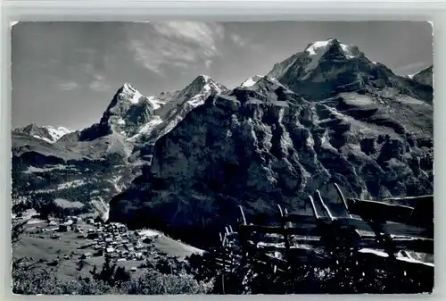 Muerren BE Muerren Wetterhoerner Eiger Moench * / Muerren /Bz. Interlaken