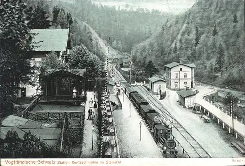 Rentzschmuehle Weisse Elster Rentzschmuehle Station Steinicht Bahnhof * / Poehl Vogtland /Vogtlandkreis LKR