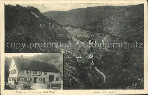 Lautern Blaustein Gasthaus z. Lamm von Karl Mann / Blaustein /Alb Donau Kreis