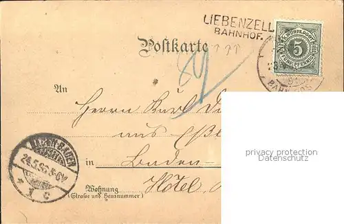 Liebenzell Bad Unteres Oberes Bad Kaffehof Kohlbachthal Litho / Bad Liebenzell /Calw LKR