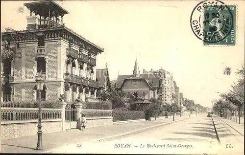 Royan Charente-Maritime Boulevard Saint Georges Stempel auf AK /  /