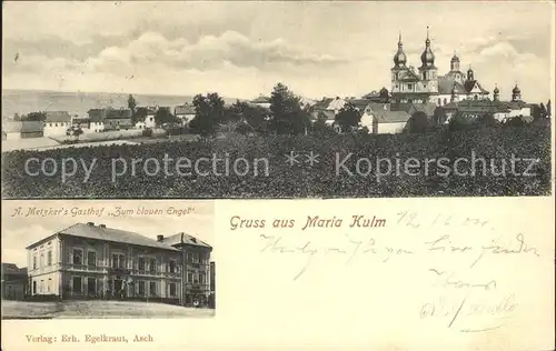 Maria Kulm Chlum Svate Mari Kirche Gasthof Zum blauen Engel / Chlum Svate Mari /Sokolov