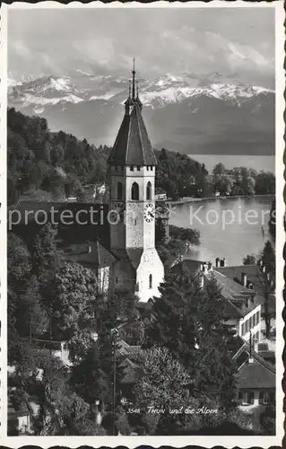 Thun BE Blick auf die Alpen / Thun /Bz. Thun