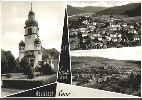 Haustadt Beckingen Kirche Totalansicht Panorama