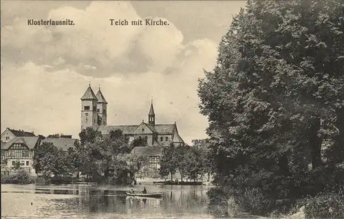 Klosterlausnitz Klosterteich mit Kirche