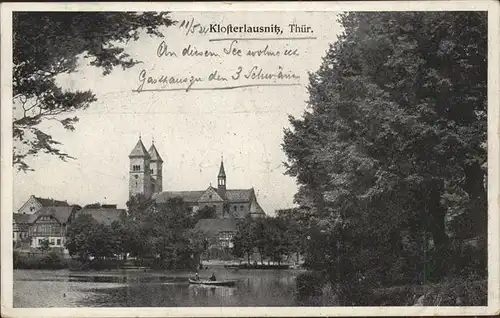 Klosterlausnitz Klosterteich mit Kirche