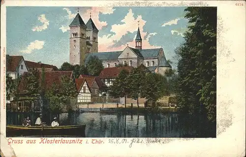 Klosterlausnitz Klosterteich mit Kirche