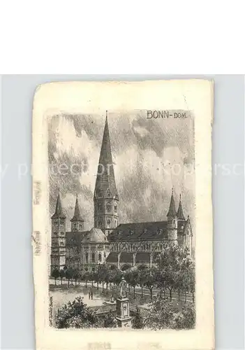 Bonn Rhein Dom Kuenstlerkarte / Bonn /Bonn Stadtkreis