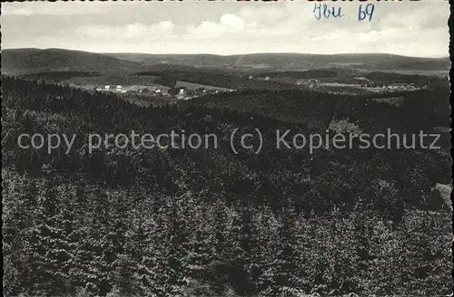 Iburg Teutoburger Wald Blick vom Doerenberg Turm Kat. Hoerstel