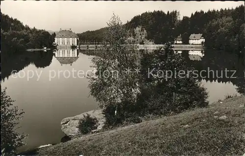 Hoellensteinsee mit Kraftwerk Kat. Viechtach