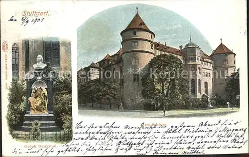 Stuttgart Gerok Denkmal Altes Schloss Kat. Stuttgart