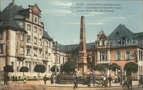 Mayence Grosse Bleiche und Neubrunnen Fontaine Kat. Mainz