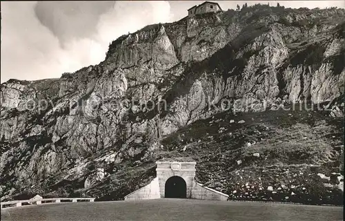 Kehlsteinhaus Teehaus am Kehlstein mit Einfahrtsstollen zum Aufzug Kat. Berchtesgaden