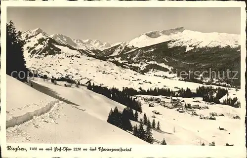 Riezlern Kleinwalsertal Vorarlberg mit Gross Ifen und Schwarzwassertal Kat. Mittelberg