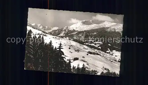 Riezlern Kleinwalsertal Vorarlberg Kanzelwandbahn mit Ochsenhofer Scharte Gruenhorn und Hoch Ifen Kat. Mittelberg