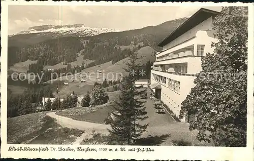 Riezlern Kleinwalsertal Vorarlberg Kurklinik Dr Backer mit Gross Ifen Kat. Mittelberg