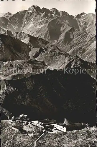 Nebelhorn Bahn Bergstation mit Alpenpanorama Kat. Oberstdorf