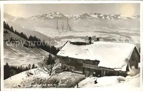 Gaisalpe Wirtschaft Gaisalpe mit Blick ins Illertal