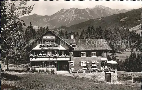 Riezlern Kleinwalsertal Vorarlberg Cafe Pension Bergblick Rubihorn Kat. Mittelberg