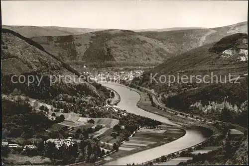 Eberbach Neckar mit Rockenau Blick ins Neckartal