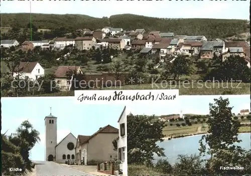 Hausbach Losheim See Kirche Feschweiher