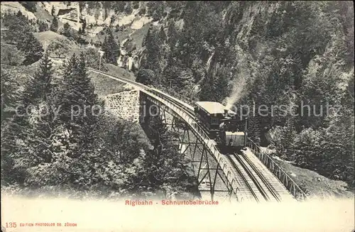 Rigibahn Schnurtobelbruecke Kat. Eisenbahn