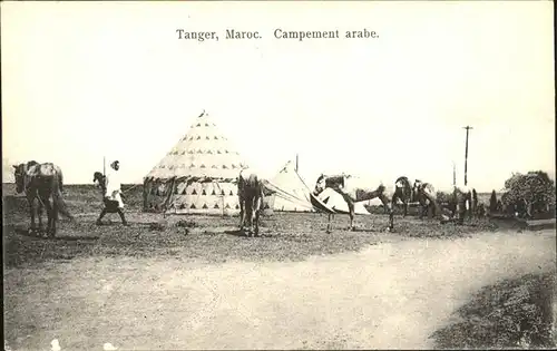 Tanger Tangier Tangiers Campement arabe / Marokko /