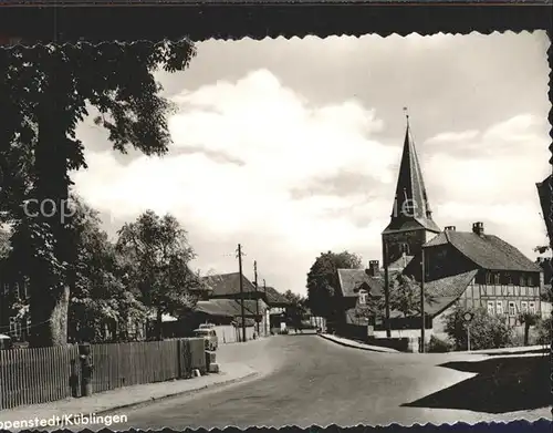 Schoeppenstedt Kueblingen Strassenpartie Kirche Kat. Schoeppenstedt