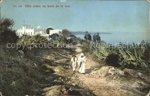 Arabien Araber Volksleben Typen Villa arabe au bord de la mer  Kat. Algier Algerien