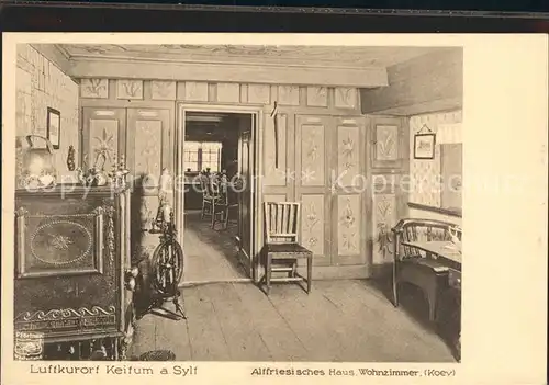 Keitum Sylt Altfriesisches Haus Wohnzimmer Kat. Sylt Ost