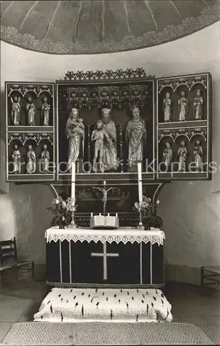 Keitum Sylt St Severin Kirche Altar mit Altarbild Kat. Sylt Ost