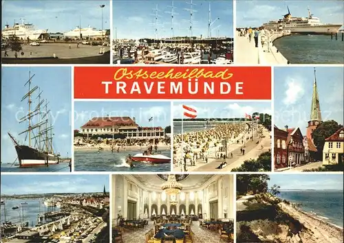 Travemuende Ostseebad Segelschiff Casino Faehre Kirche  / Luebeck /Luebeck Stadtkreis