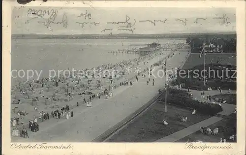 Travemuende Ostseebad Strandpromenade / Luebeck /Luebeck Stadtkreis