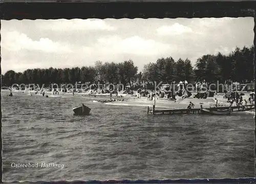 Haffkrug Ostseebad Strandpartie Bootsanlegesteg