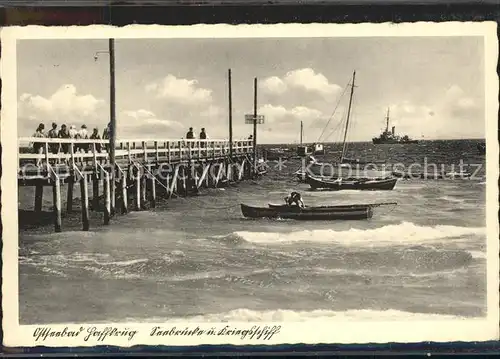 Haffkrug Ostseebad Seebruecke Kriegsschiff