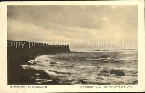 Heiligenhafen Ostseebad Am hohen Ufer bei Sturm Kat. Heiligenhafen