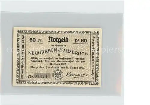 Neugraben Hausbruch 60 Pfennig Kat. Hamburg