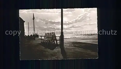 Borkum Nordseebad Abendstimmung an der Promenade / Borkum /Leer LKR