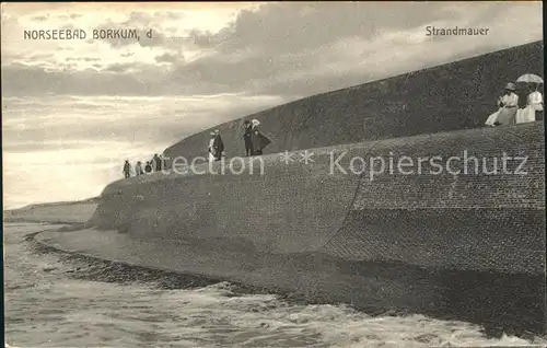 Borkum Nordseebad Strandmauer / Borkum /Leer LKR