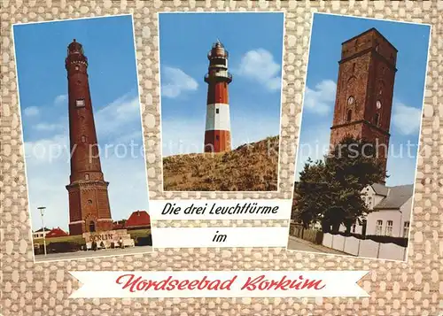 Borkum Nordseebad Neuer Leuchtturm Elektr Leuchtturm Alter Leuchtturm