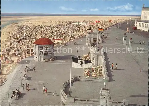 Borkum Nordseebad Kurwandelhalle mit Promenade und Nordbad