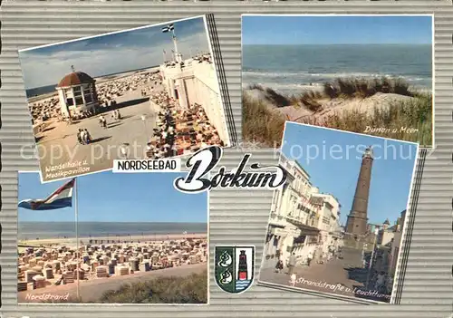 Borkum Nordseebad Wandelhalle Musikpavillon Duenen Meer Nordstrand Strandstr Leuchtturm