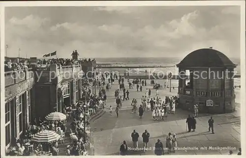 Borkum Nordseebad Wandelhalle mit Musikpavillon