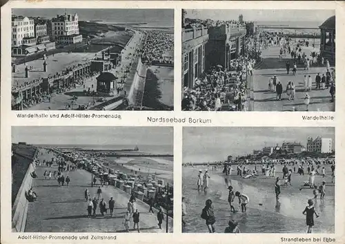 Borkum Nordseebad Wandelhalle Promenade Strand