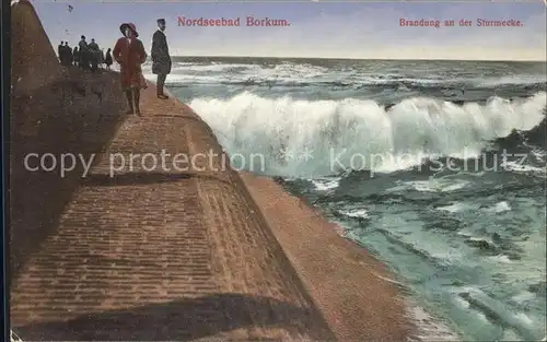 Borkum Nordseebad Brandung Sturmecke  / Borkum /Leer LKR