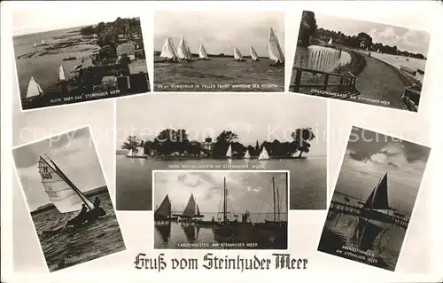 Steinhuder Meer Landungssteg Abendstimmung Insel Wilhelmstein Kat. Wunstorf