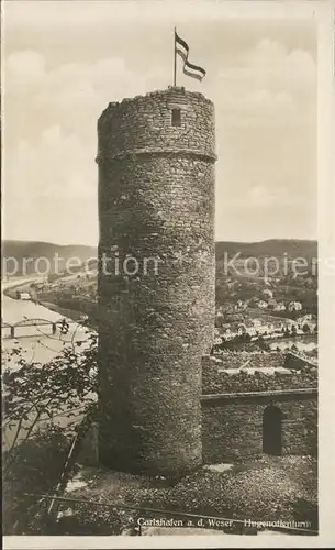 Carlshafen Hugenottenturm  Kat. Bad Karlshafen