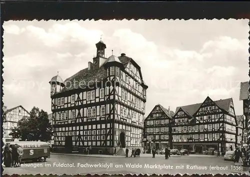 Melsungen Fulda Fachwerkidyll Walde Marktplatz Rathaus Kat. Melsungen