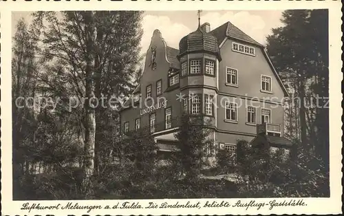 Melsungen Fulda Hotel Pension Lindenlust Ausflugsgaststaette Luftkurort Kat. Melsungen