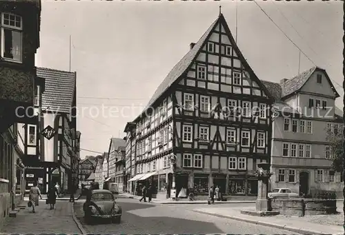 Melsungen Fulda Fritzlarerstrasse Altstadt Fachwerkhaeuser Brunnen Kat. Melsungen